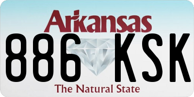 AR license plate 886KSK