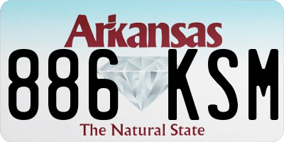 AR license plate 886KSM