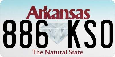 AR license plate 886KSO