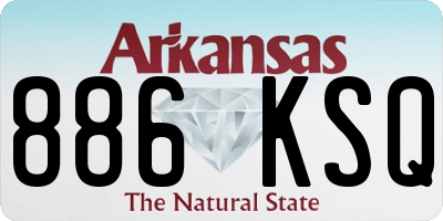 AR license plate 886KSQ