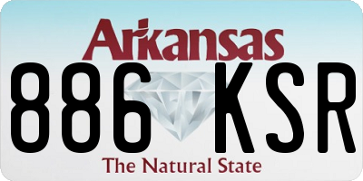 AR license plate 886KSR