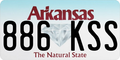 AR license plate 886KSS