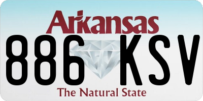 AR license plate 886KSV