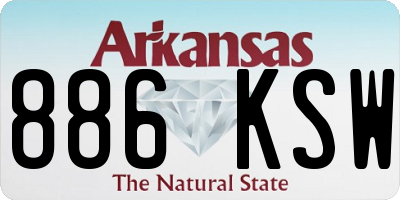 AR license plate 886KSW