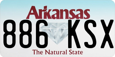 AR license plate 886KSX