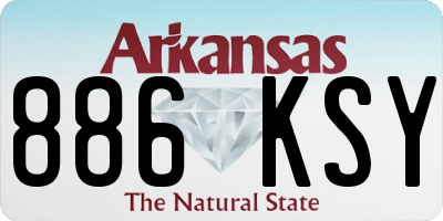 AR license plate 886KSY