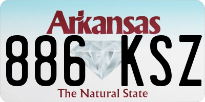 AR license plate 886KSZ