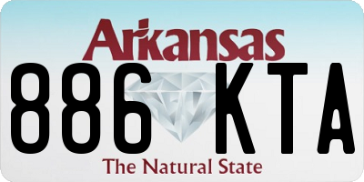 AR license plate 886KTA