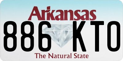 AR license plate 886KTO