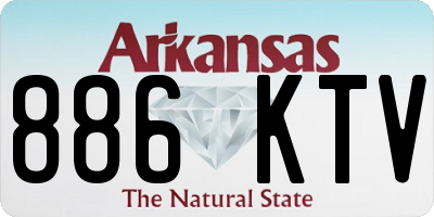 AR license plate 886KTV