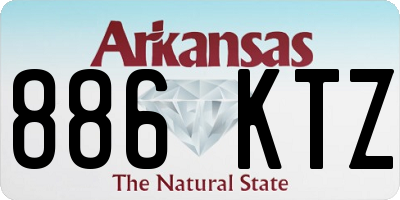 AR license plate 886KTZ