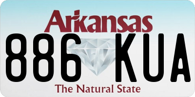 AR license plate 886KUA