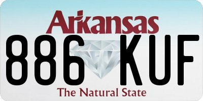 AR license plate 886KUF