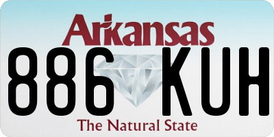 AR license plate 886KUH