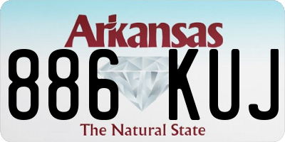 AR license plate 886KUJ