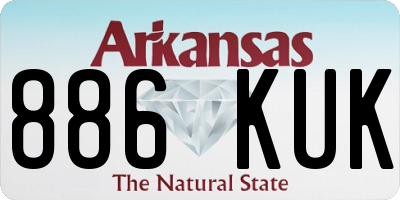 AR license plate 886KUK