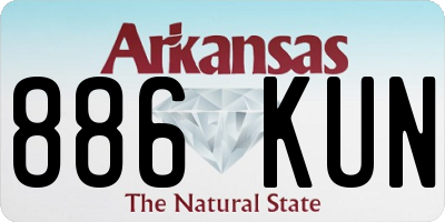 AR license plate 886KUN