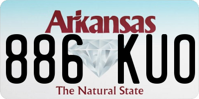 AR license plate 886KUO
