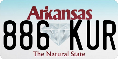 AR license plate 886KUR