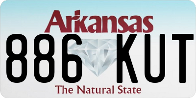 AR license plate 886KUT