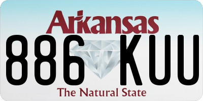 AR license plate 886KUU
