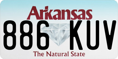 AR license plate 886KUV