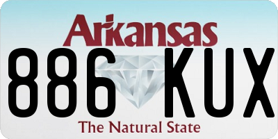 AR license plate 886KUX