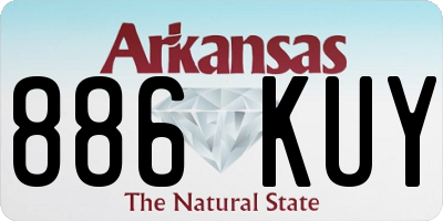 AR license plate 886KUY