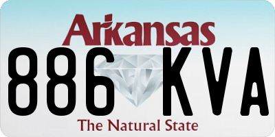 AR license plate 886KVA