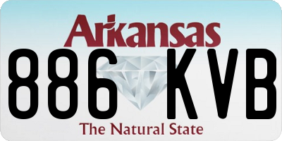 AR license plate 886KVB