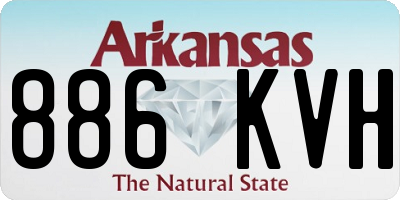 AR license plate 886KVH