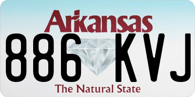 AR license plate 886KVJ