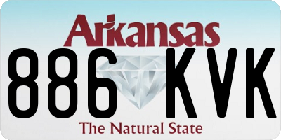 AR license plate 886KVK