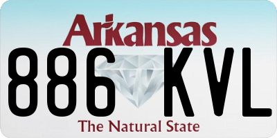 AR license plate 886KVL