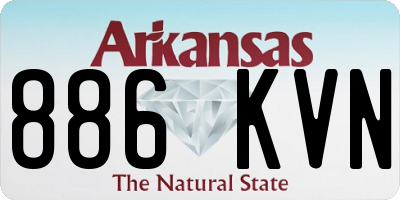 AR license plate 886KVN