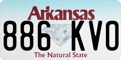AR license plate 886KVO