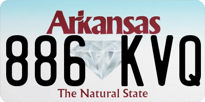 AR license plate 886KVQ