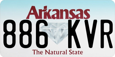AR license plate 886KVR