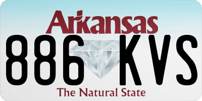 AR license plate 886KVS