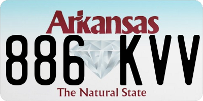 AR license plate 886KVV