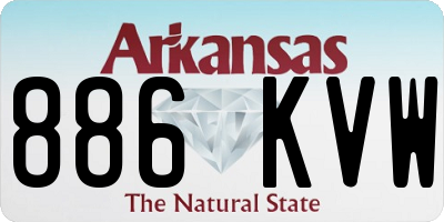 AR license plate 886KVW