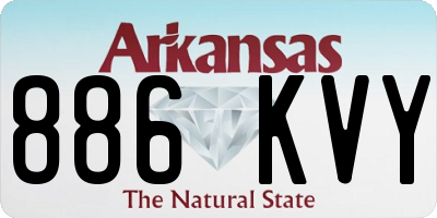 AR license plate 886KVY