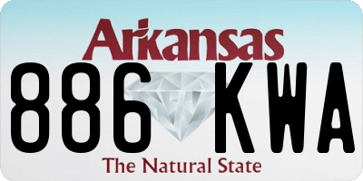 AR license plate 886KWA