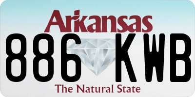 AR license plate 886KWB