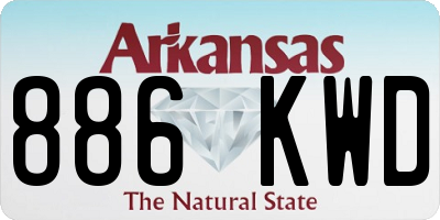 AR license plate 886KWD