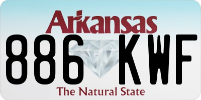 AR license plate 886KWF