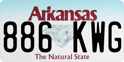 AR license plate 886KWG