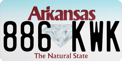 AR license plate 886KWK