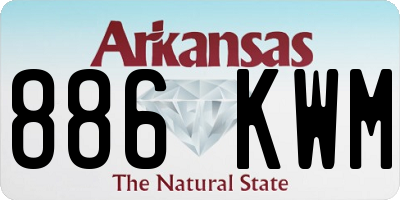AR license plate 886KWM