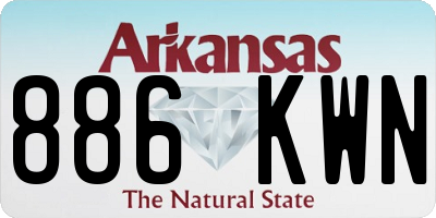 AR license plate 886KWN